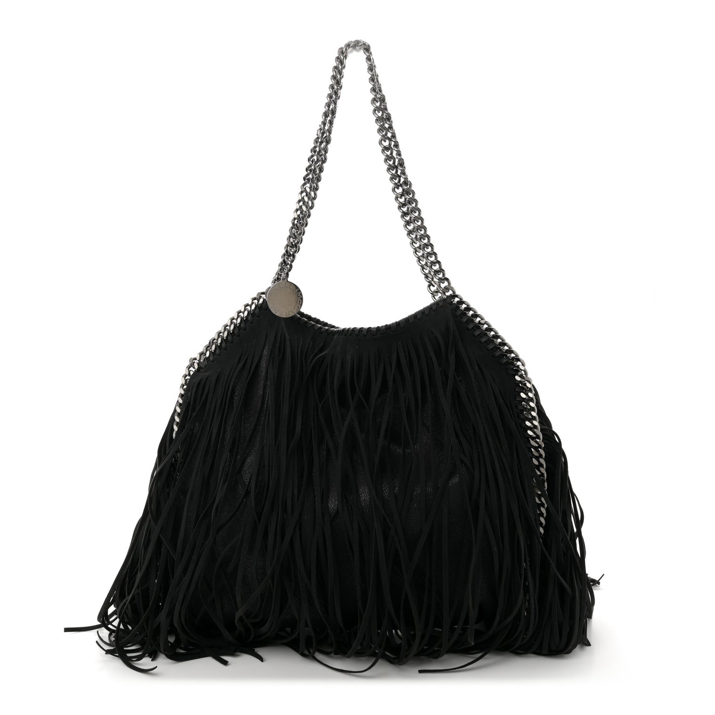 Eco Suede Fringe Falabella Tote Black