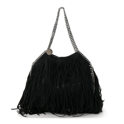Stella McCartney Eco Suede Fringe Falabella Tote Black 1 of 10