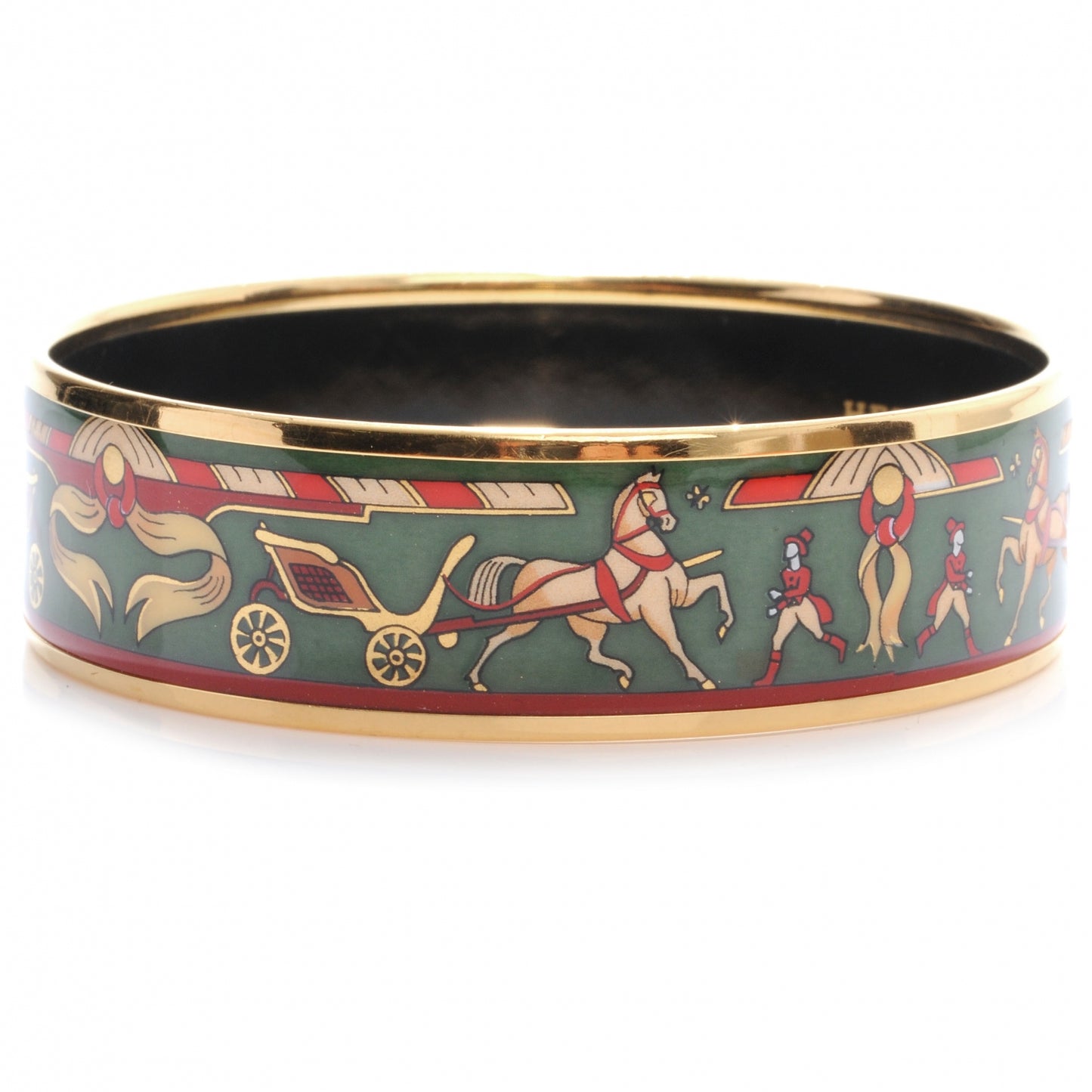 Enamel Printed Chariots Wide Bracelet 65