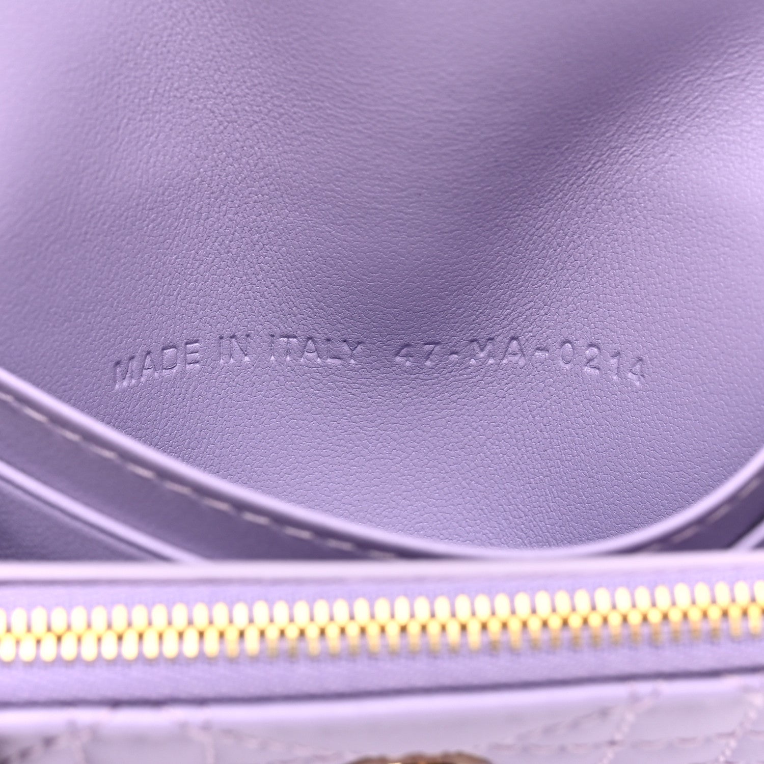 Christian Dior Lambskin Cannage Miss Dior Glycine Wallet Purple 7 of 9