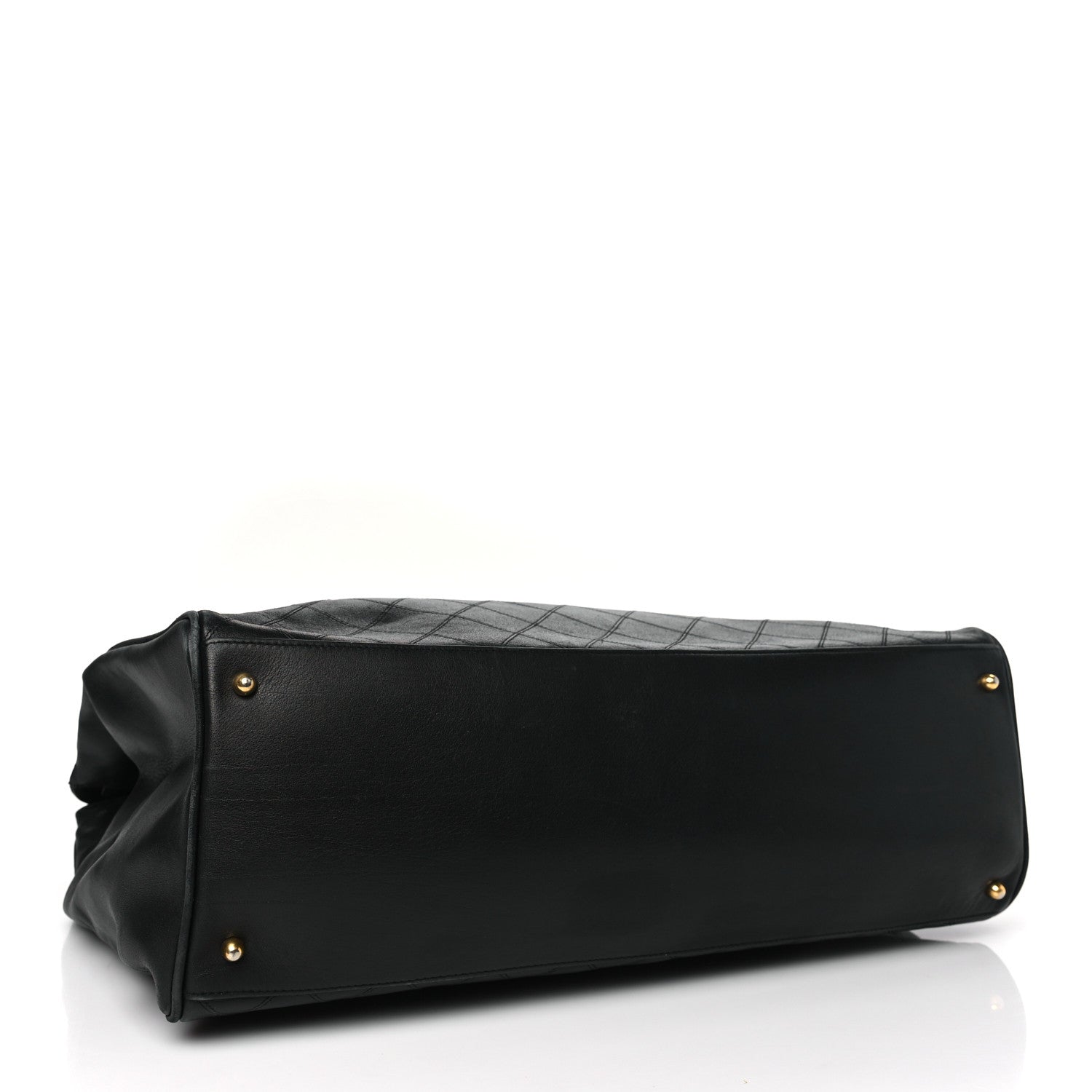 Chanel Calfskin Stitched XL Weekender Black 4 of 11
