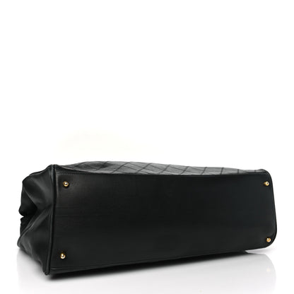 Chanel Calfskin Stitched XL Weekender Black 4 of 11