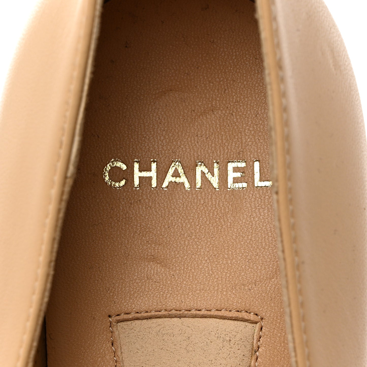 Lambskin Patent Cap Toe Pearl Pumps 40 Beige Black