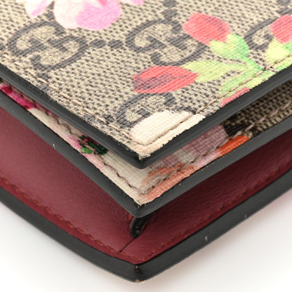 Gucci GG Supreme Monogram Blooms Chain Wallet Beige Multicolor Dry Rose 19 of 19
