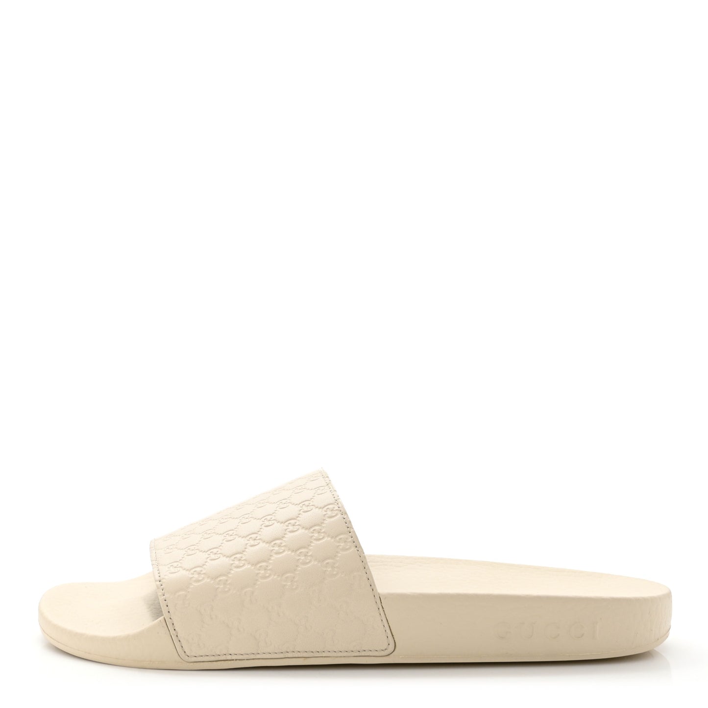 Microguccissima Slide Sandals 39 Ivory