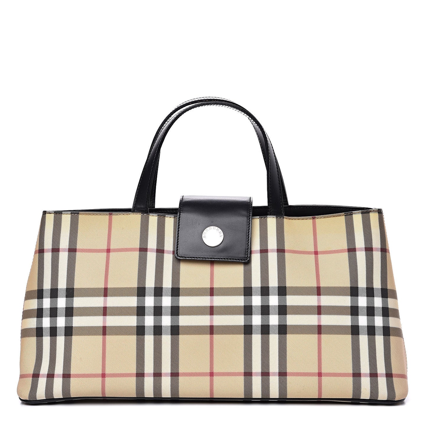 House Check Tote Black