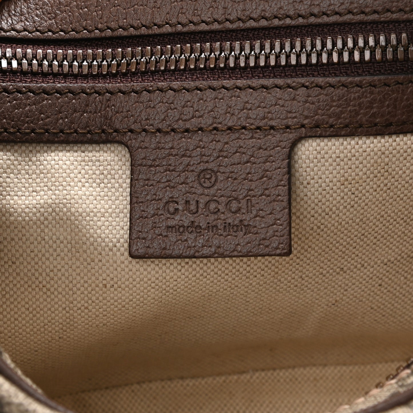 Soft GG Supreme Monogram Medium Ophidia Belt Bag Dark Brown