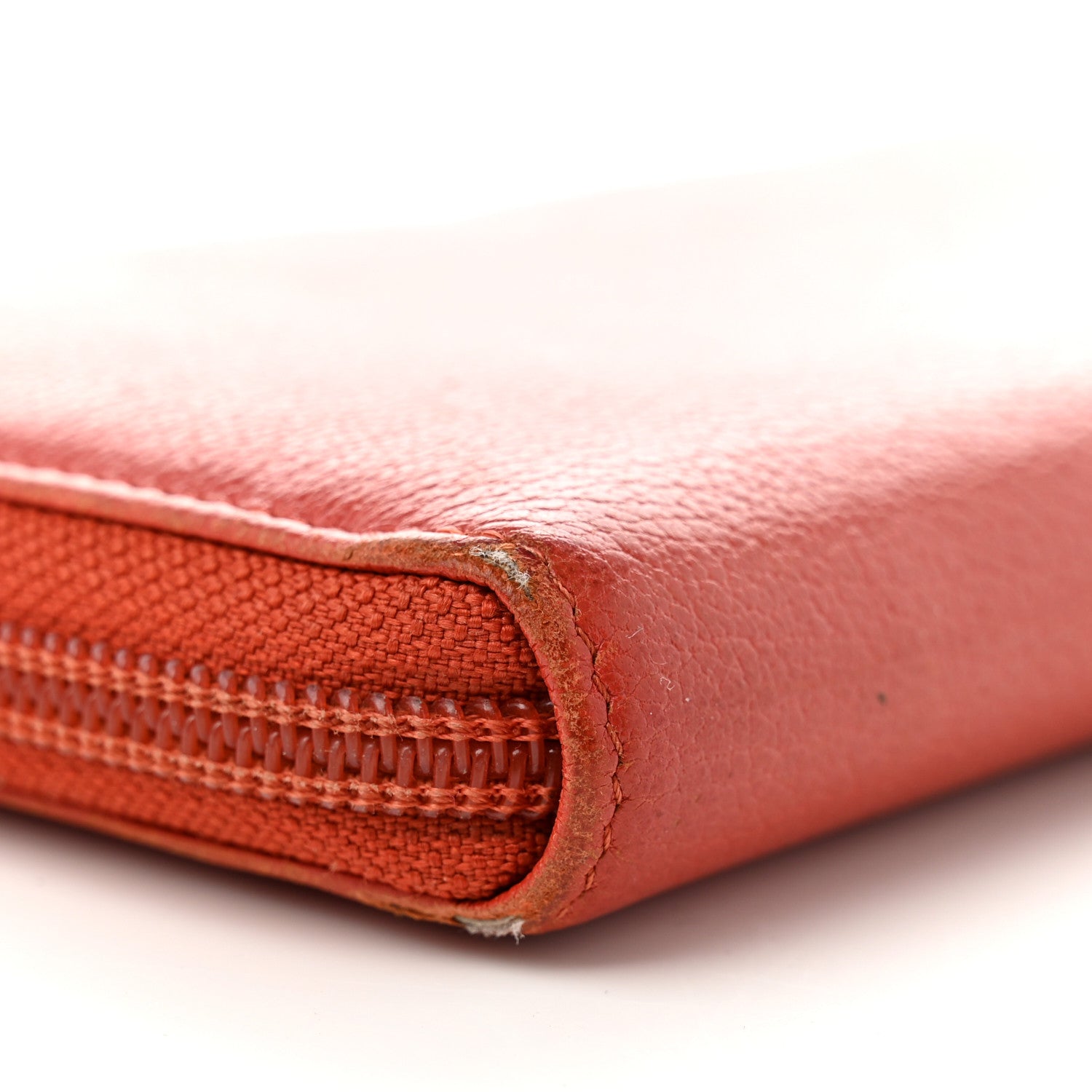 Chanel Calfskin Camelia Foil Zip Around Wallet Red 10 of 12