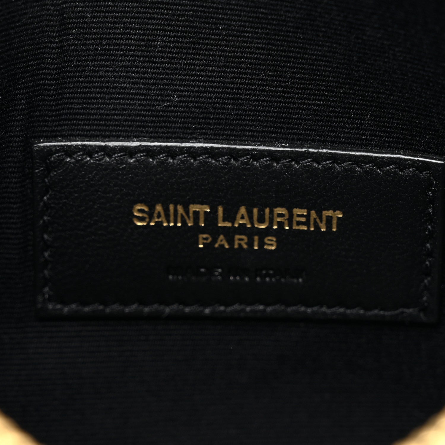 Saint Laurent Grain De Poudre Chevron Monogram Bill Pouch Black 6 of 11