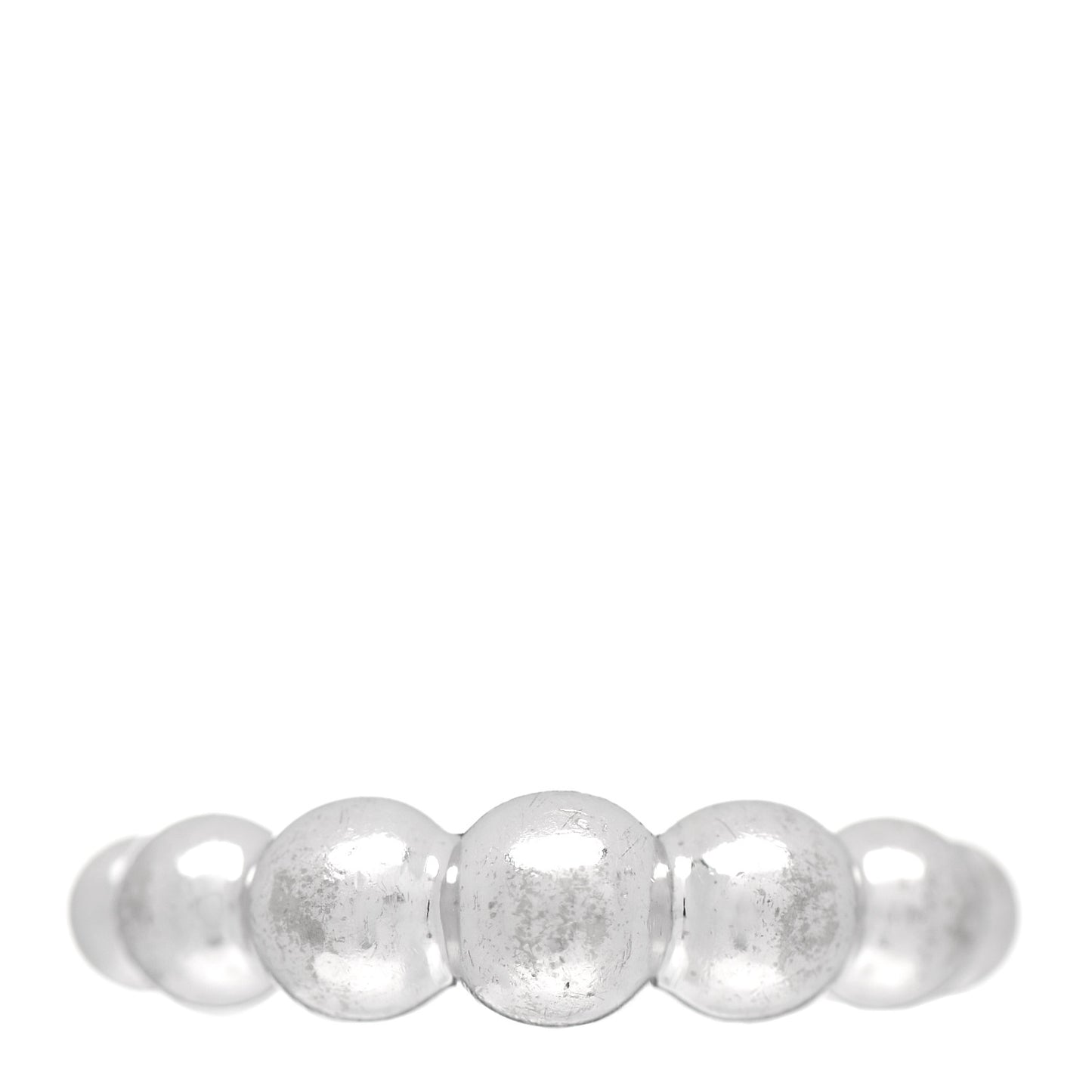 18K White Gold Perlee Pearls of Gold Variation Ring 50 5.25