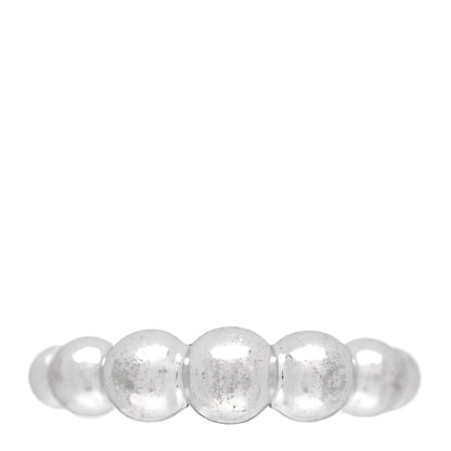 Van Cleef & Arpels 18K White Gold Perlee Pearls of Gold Variation Ring 50 5.25 1 of 6
