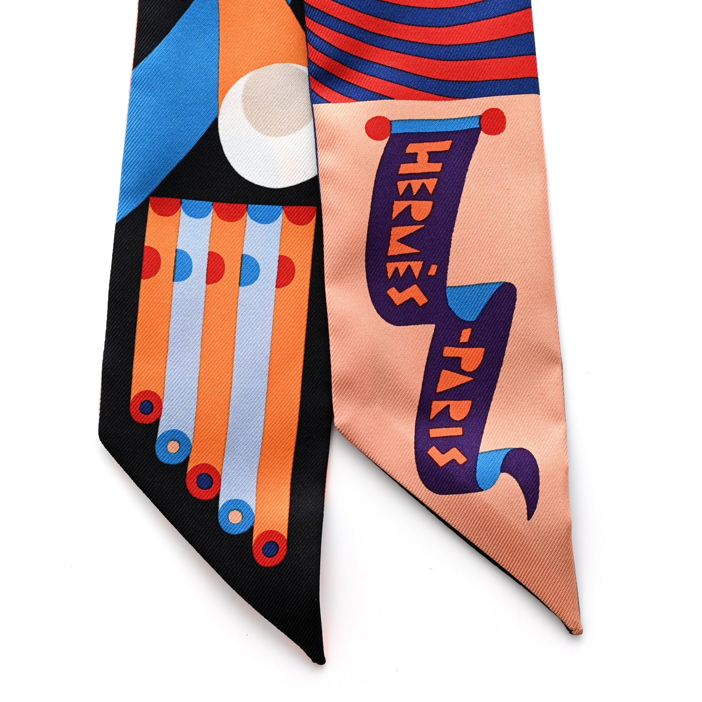 Silk Parade En Fanfare Twilly Marron Rouge Bleu