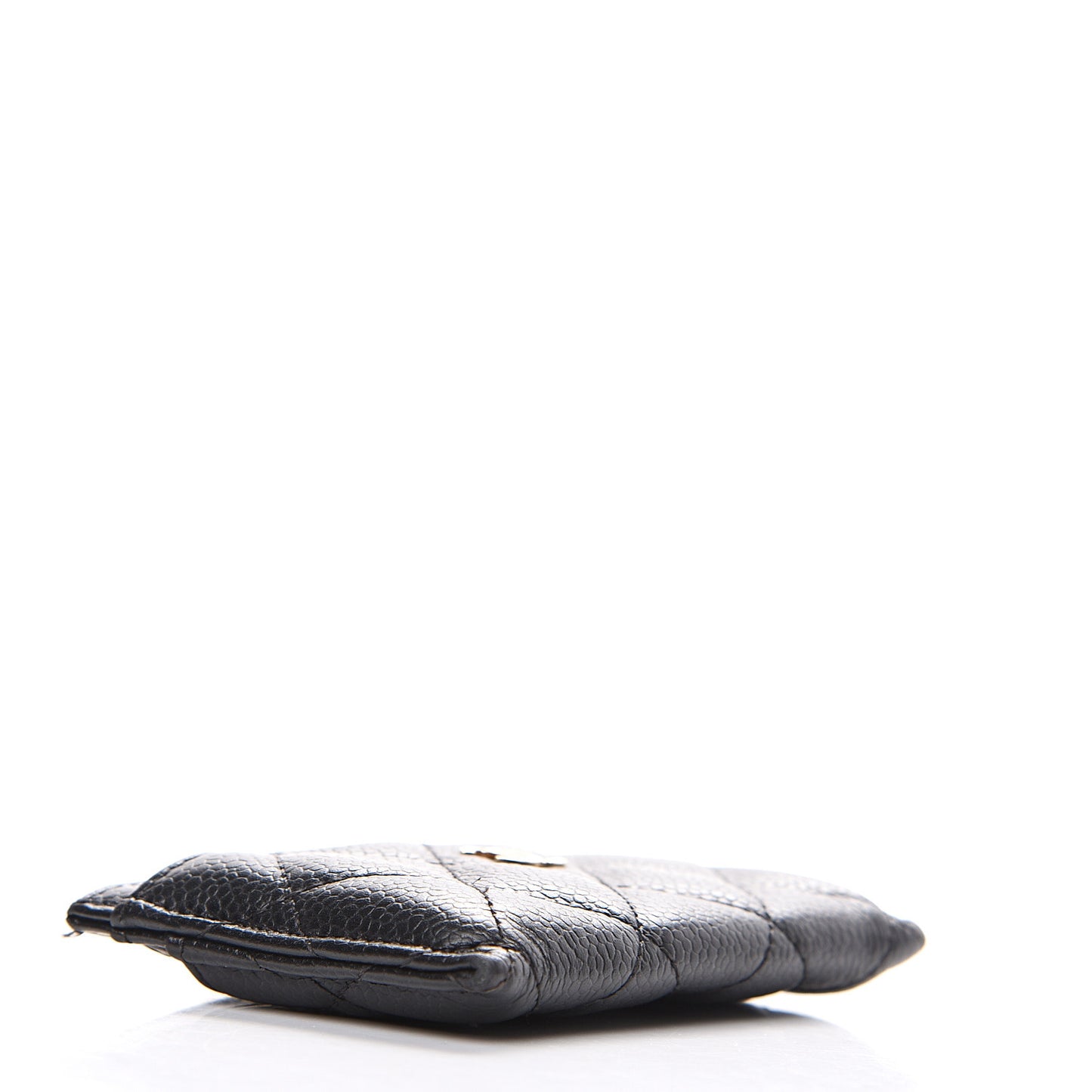 Caviar Quilted Card Holder Black