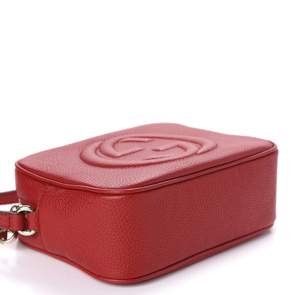 Gucci Pebbled Calfskin Small Soho Disco Bag Tabasco Red 4 of 10