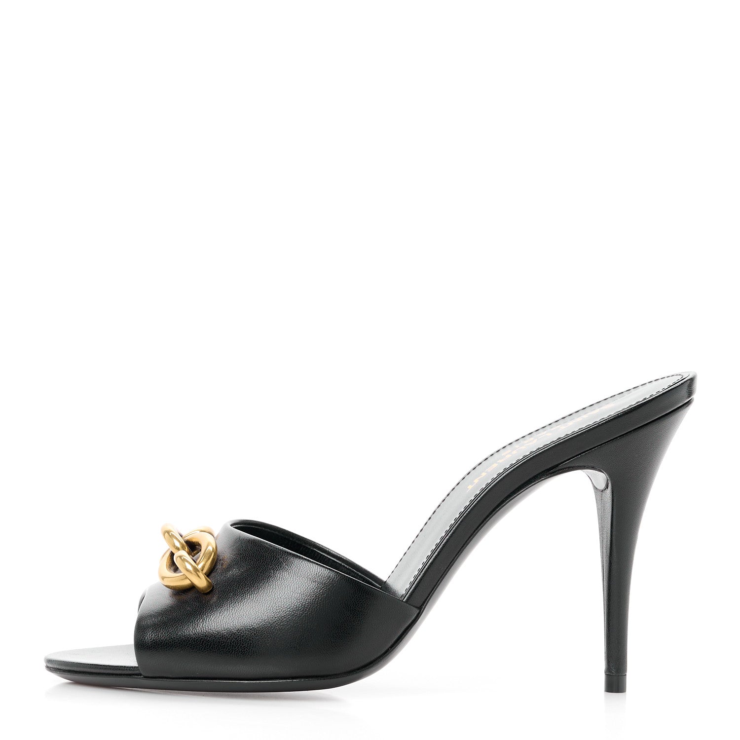 Saint Laurent Calfskin New Belfagor Sexy 95mm Mules 36 Black 1 of 9
