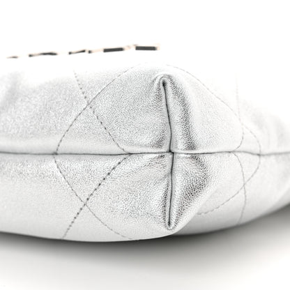 Chanel Metallic Lambskin Quilted Mini Chanel 22 Silvery 10 of 11