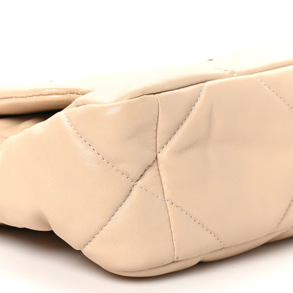 Chanel Lambskin Quilted Medium Chanel 19 Flap Beige 9 of 12