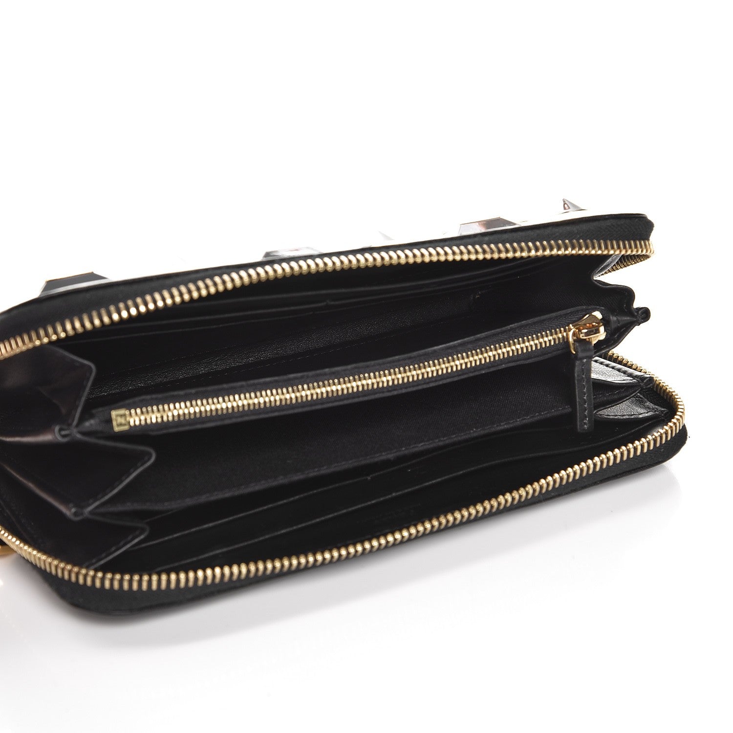 Fendi Vitello Rainbow Continental Wallet Black 6 of 10