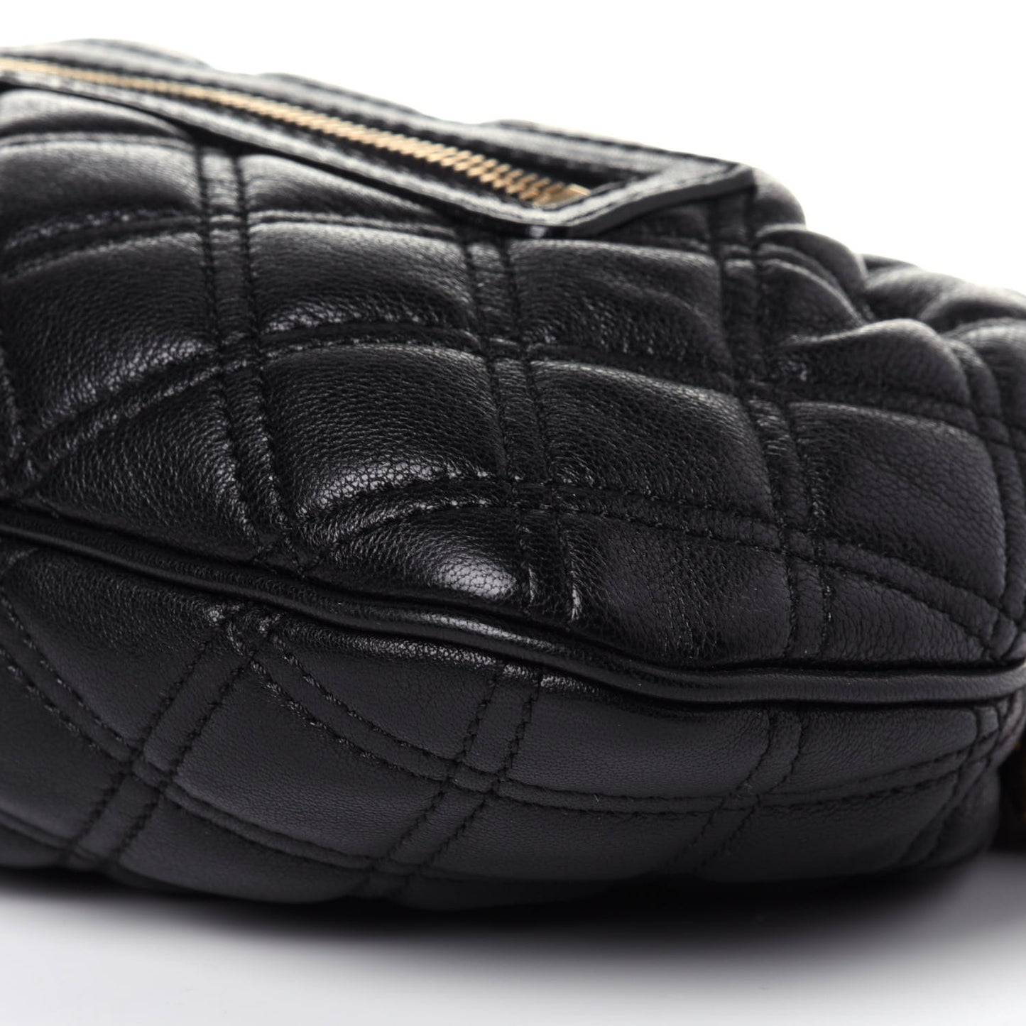 Calfskin Quilted Little Stam Black