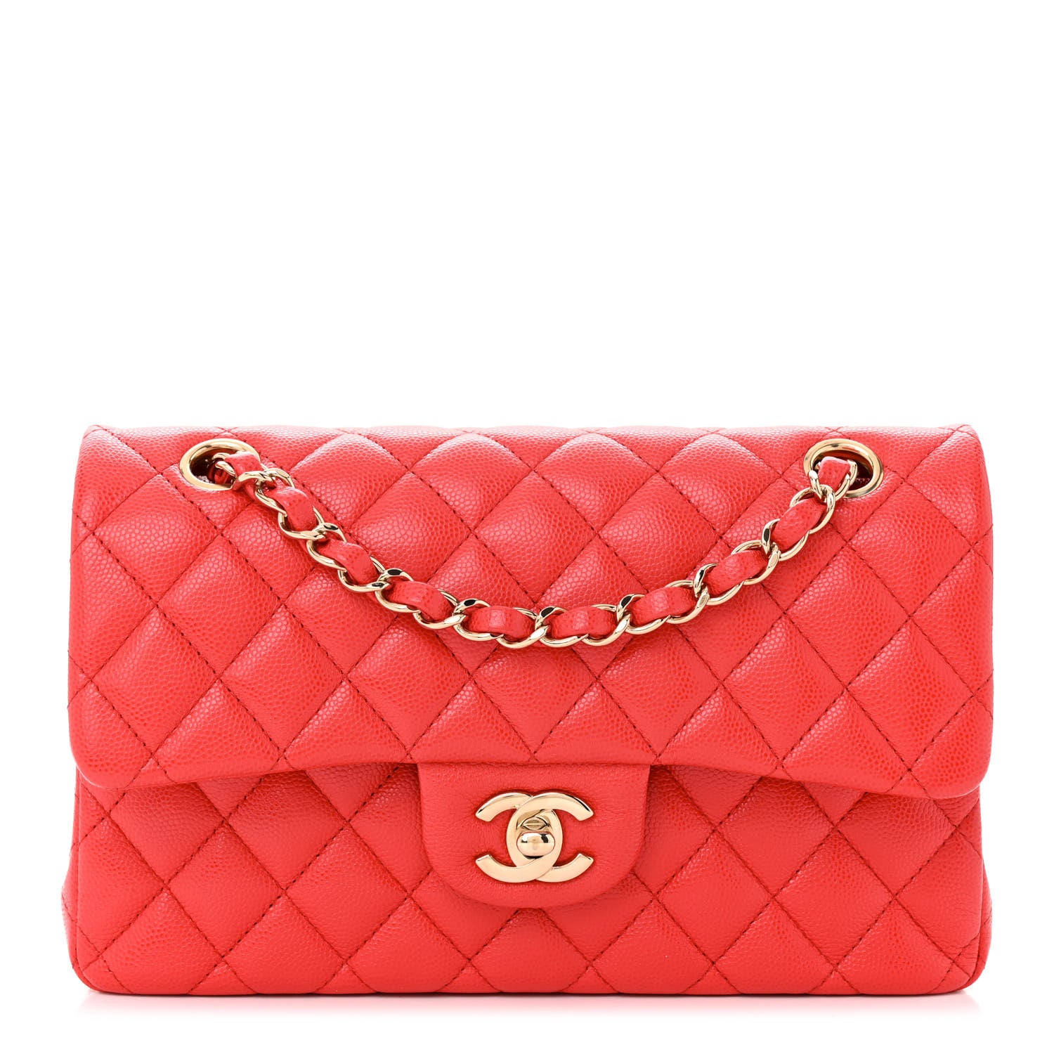 Chanel Caviar Quilted Small Double Flap Red 1 of 10