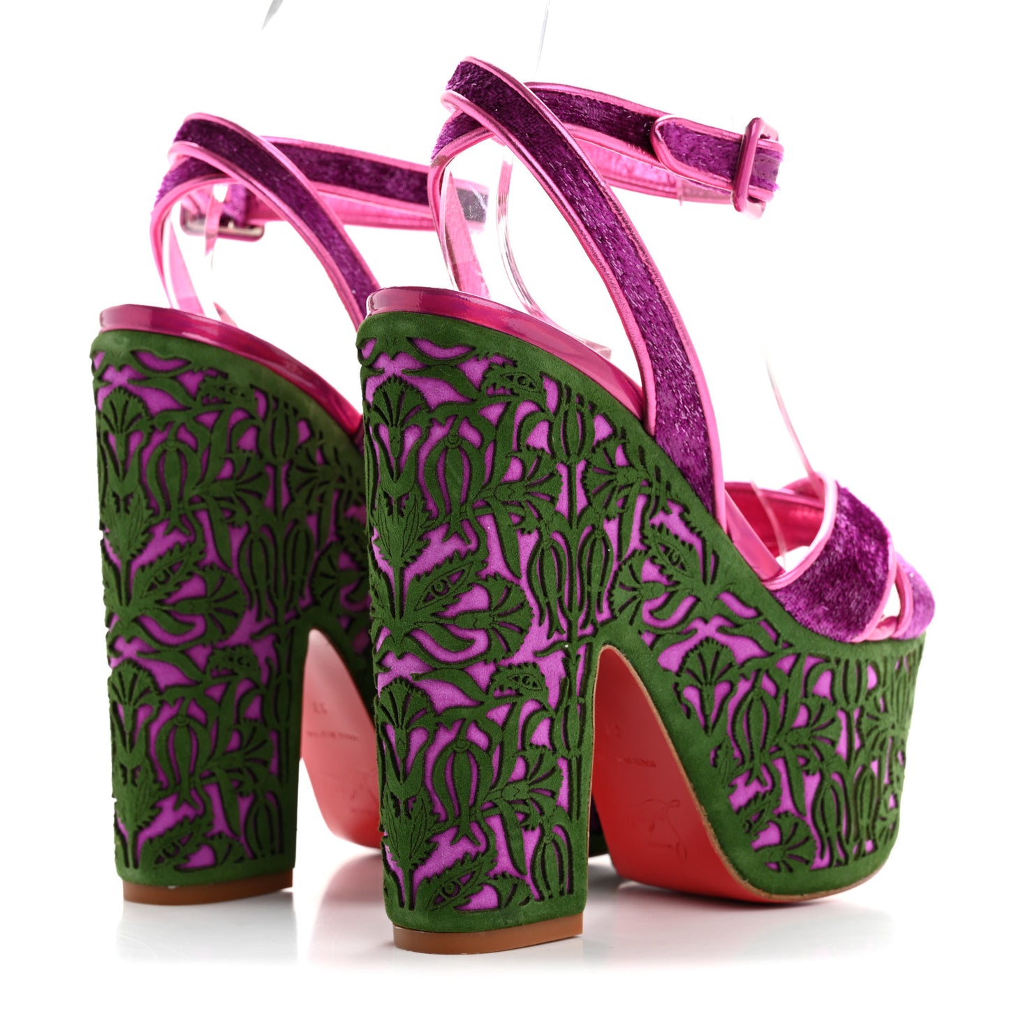 Suede Loubi Mystery Superyaz 160 Platform Sandals 37 Purple