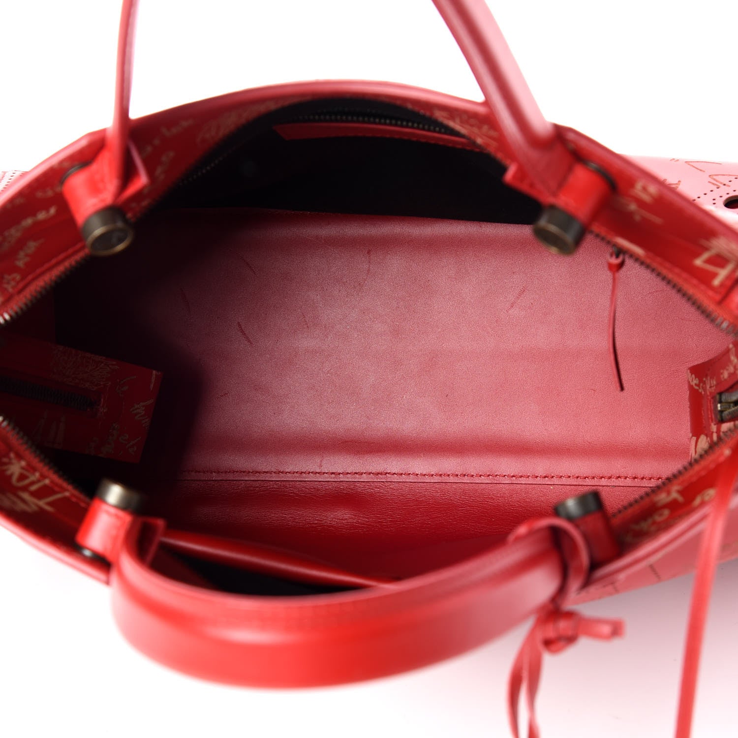 Balenciaga Calfskin Love Perforated Blackout Hardware City Rouge Profond 7 of 16