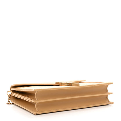 Saint Laurent Canvas Calfskin Classic Monogram Cassandra Grege Brown Gold 6 of 12