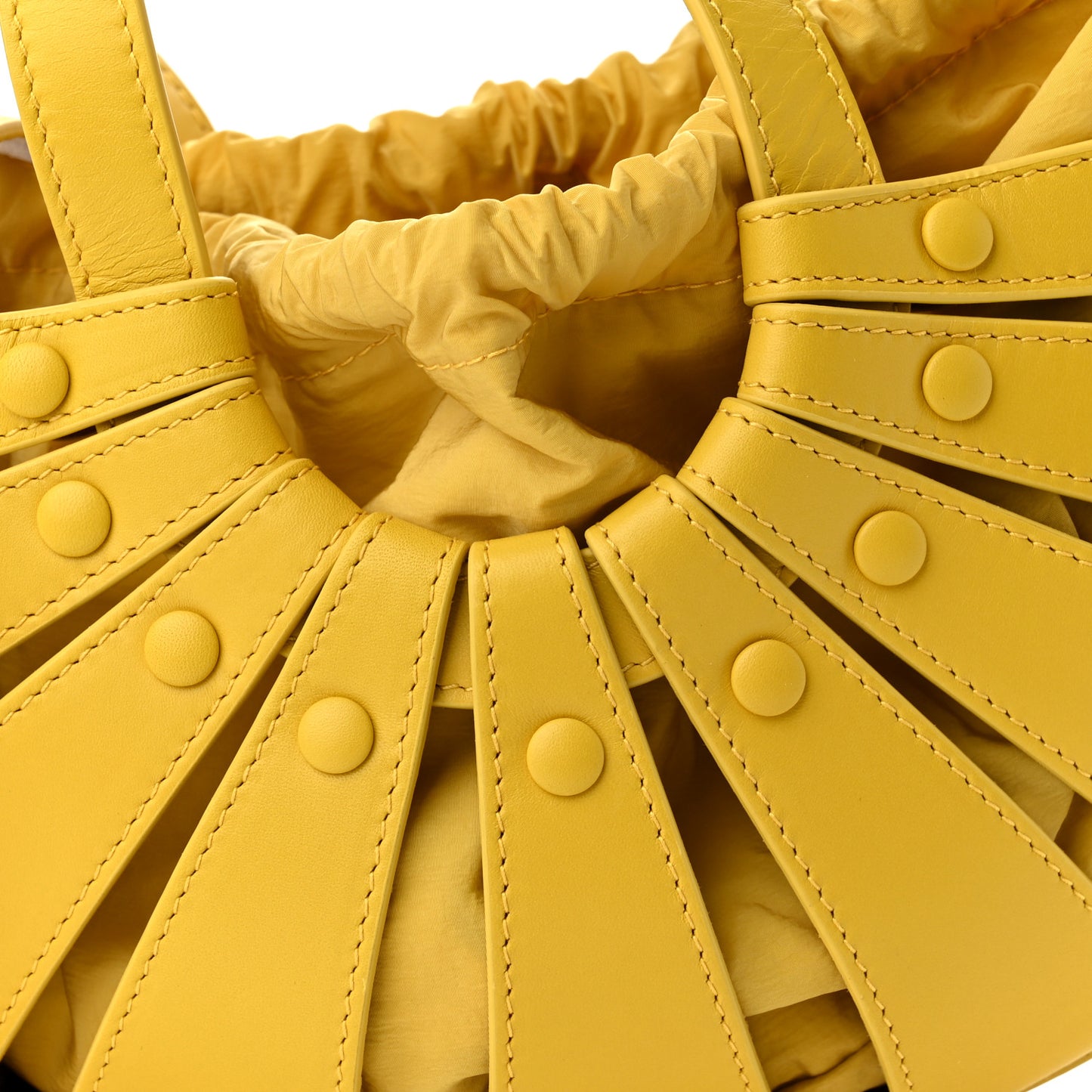 French Calfskin Small Shell Bag Yellow