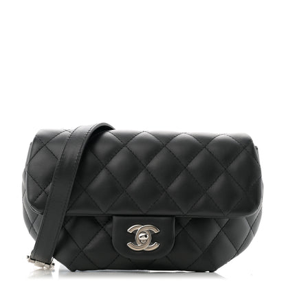 Chanel Calfskin Quilted CC Uniform Flap Belt Bag Black 1 of 11