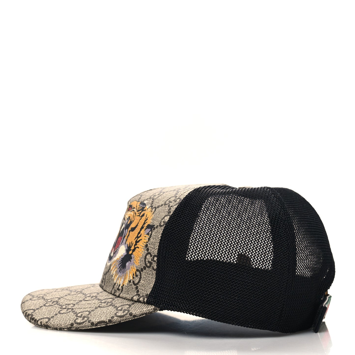 GG Supreme Monogram Tiger Print Baseball Hat M 58 Beige