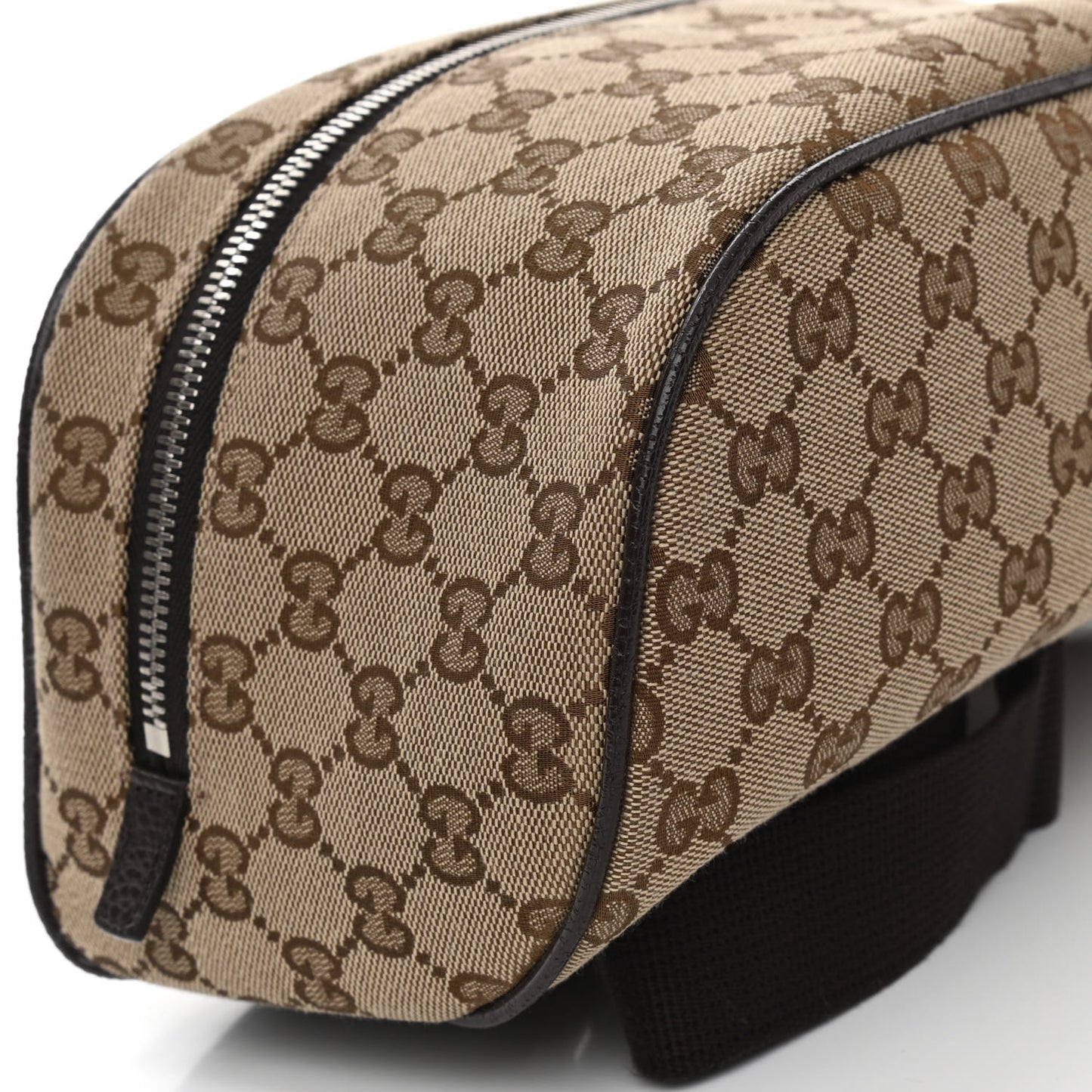 Monogram Dollar Calfskin Waist Pouch Beige Ebony Testa di Moro Marrone Scuro