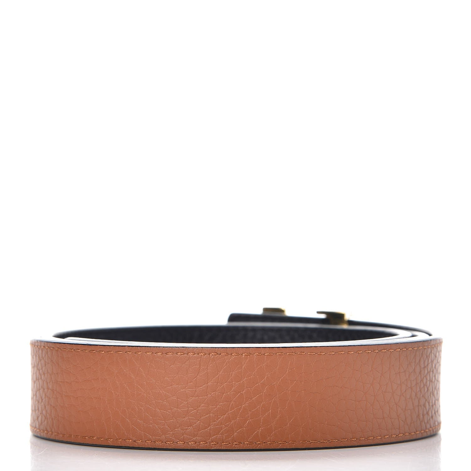 Louis Vuitton Taurillon Calfskin 30mm LV Initiales Reversible Belt 85 34 Black 4 of 7