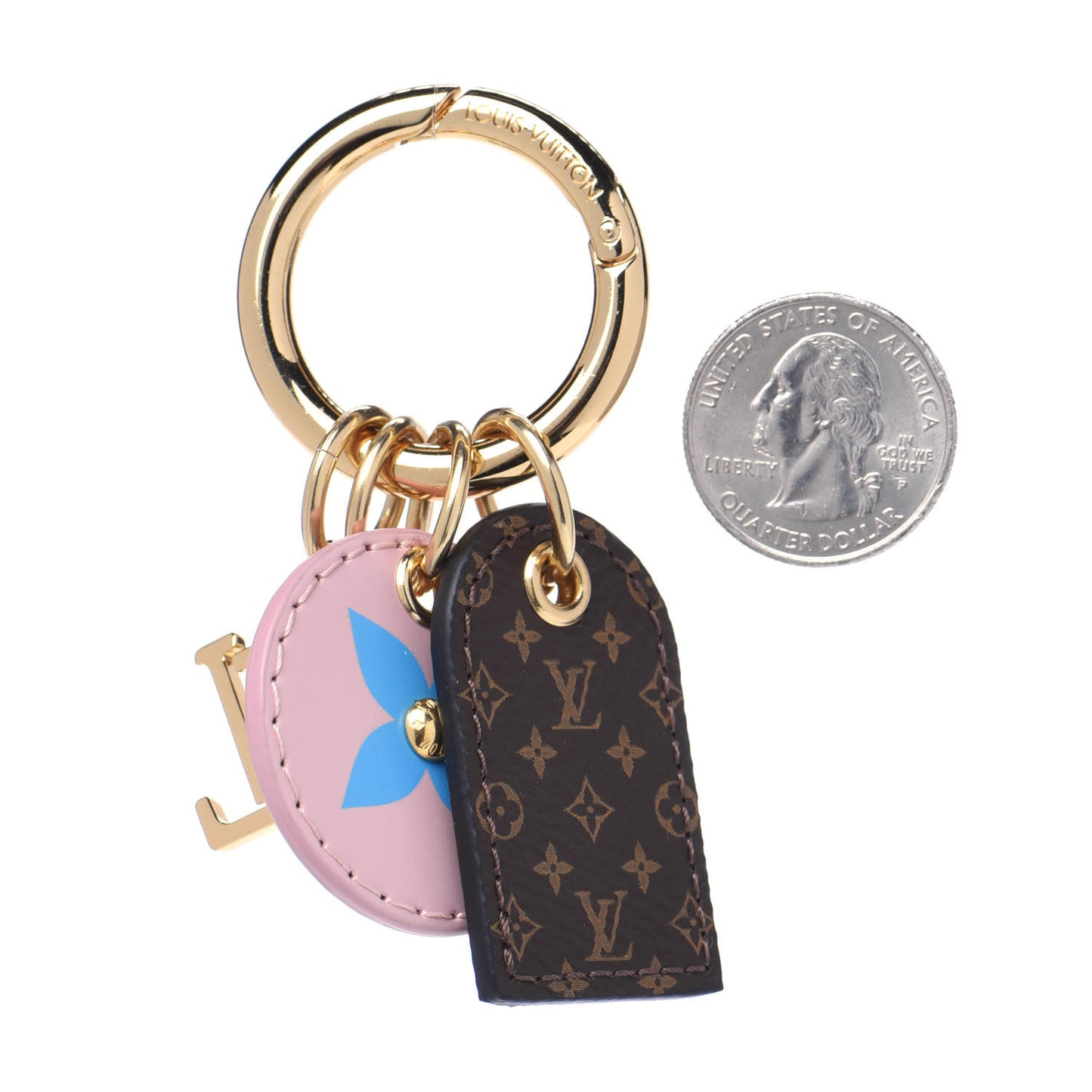 Monogram Fetish Lug Tag Bag Charm Brown