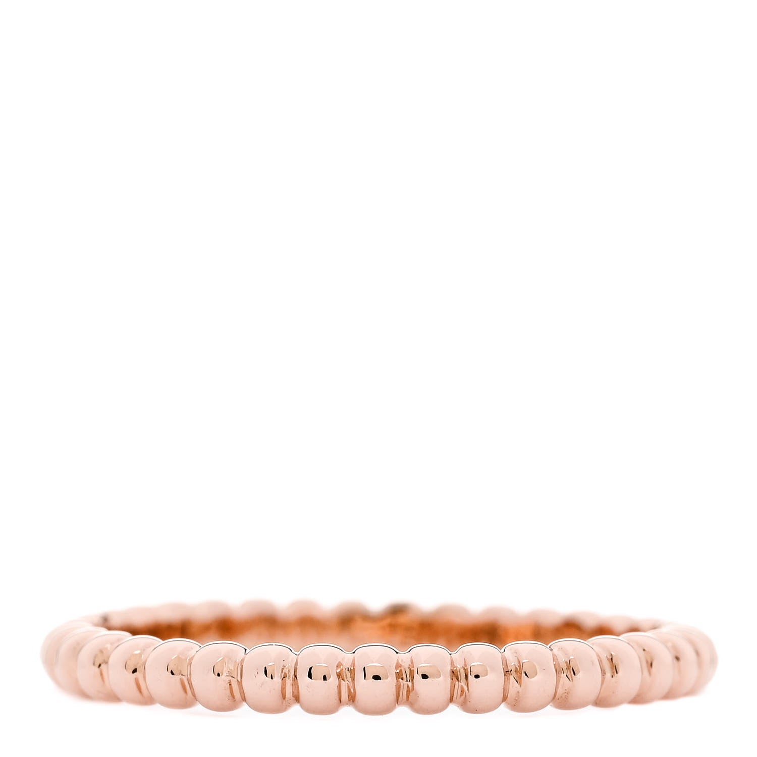 Van Cleef & Arpels 18K Rose Gold Small Perlee Ring 55 7.25 3 of 5