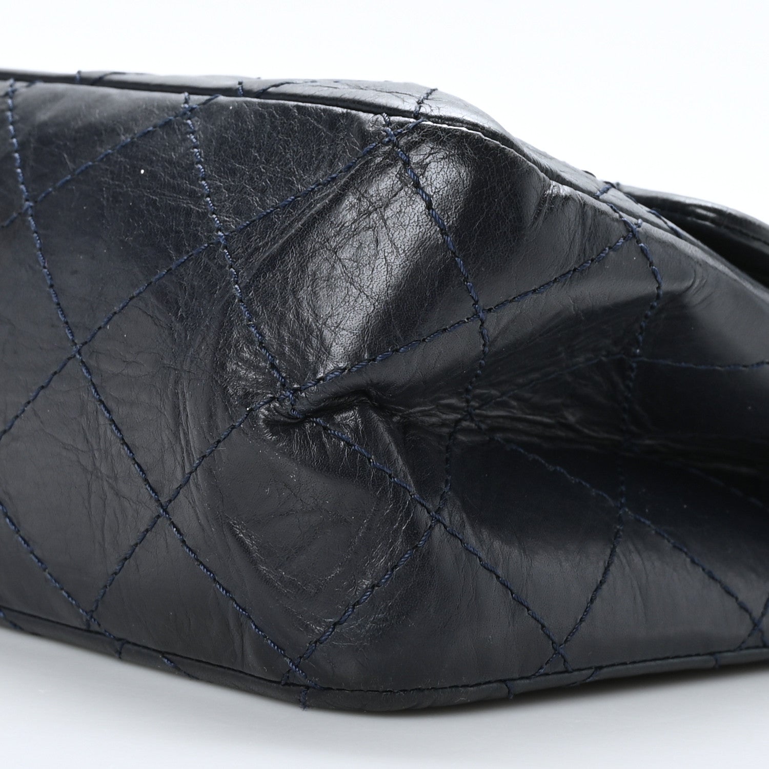 Chanel Aged Calfskin Quilted 2.55 Reissue 227 Flap Navy 9 of 9