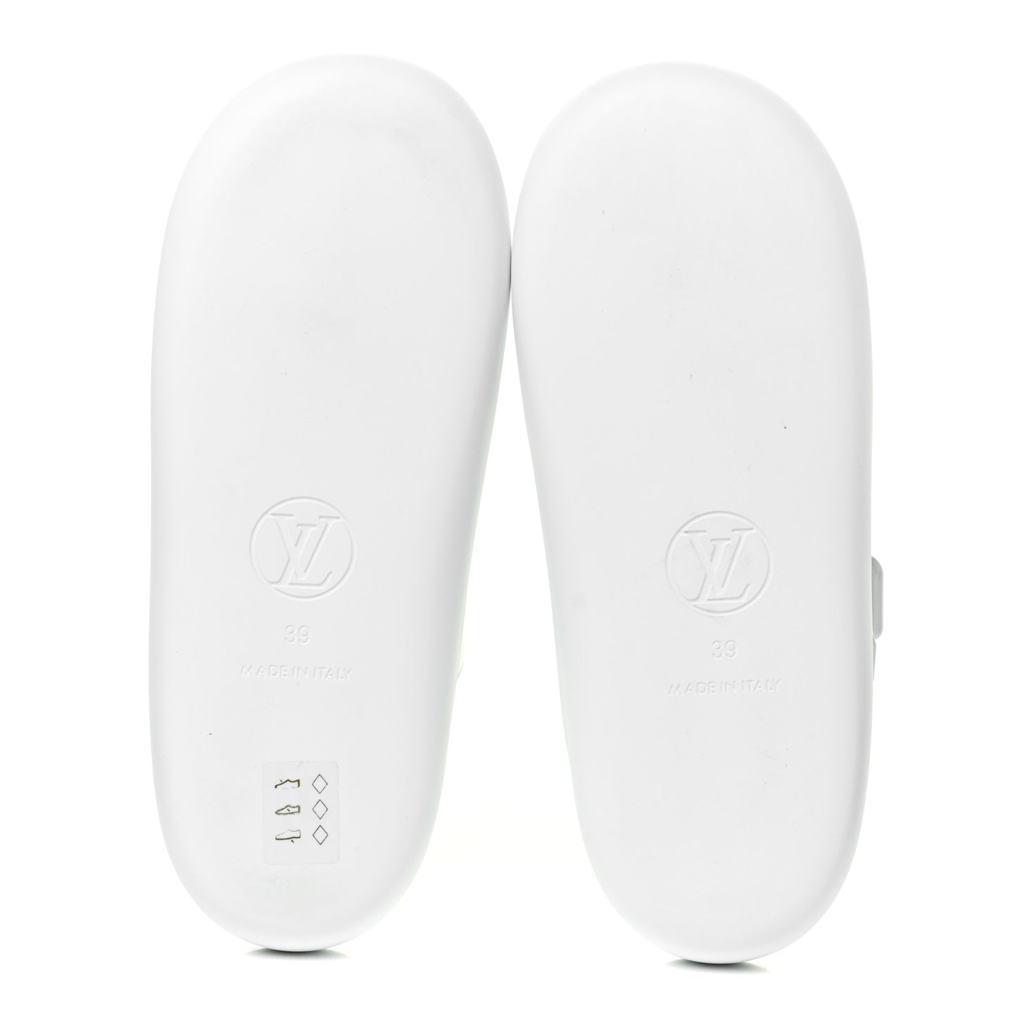 Monogram Sunbath Flat Mule Sandals 39 White