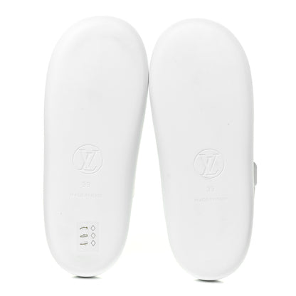 Louis Vuitton Monogram Sunbath Flat Mule Sandals 39 White 5 of 13