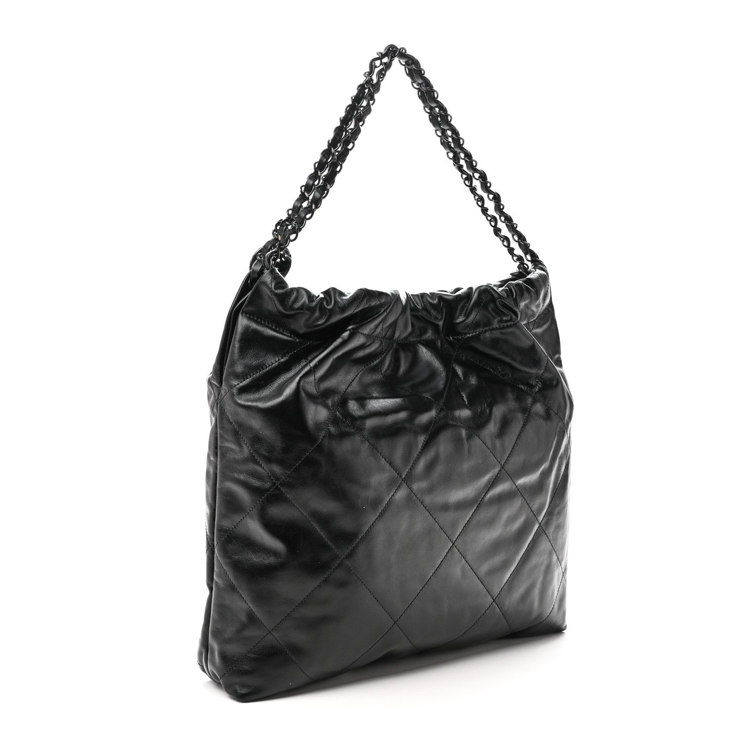 Chanel Shiny Calfskin Quilted Chanel 22 So Black 4 of 12