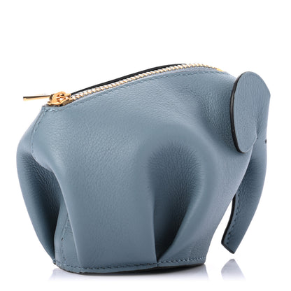 Loewe Calfskin Elephant Coin Purse Stone Blue 2 of 6