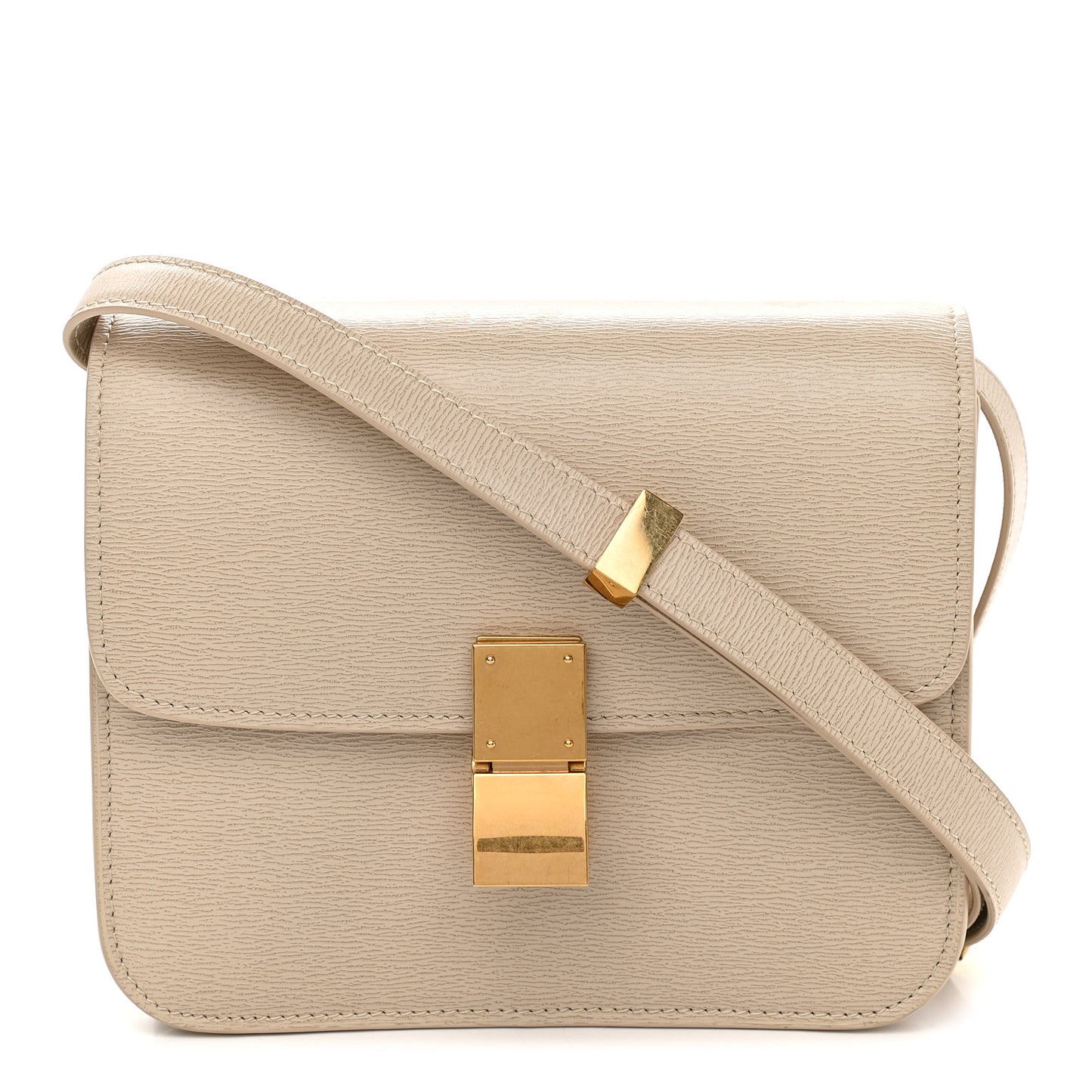 Liege Calfskin Teen Classic Box Flap Bag Nude