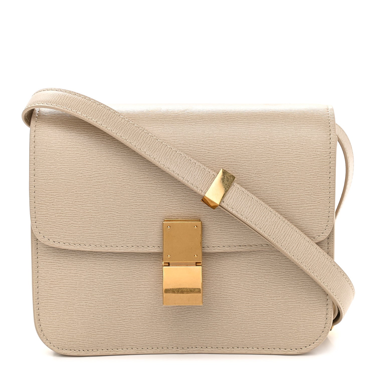 Celine Liege Calfskin Teen Classic Box Flap Bag Nude 1 of 8