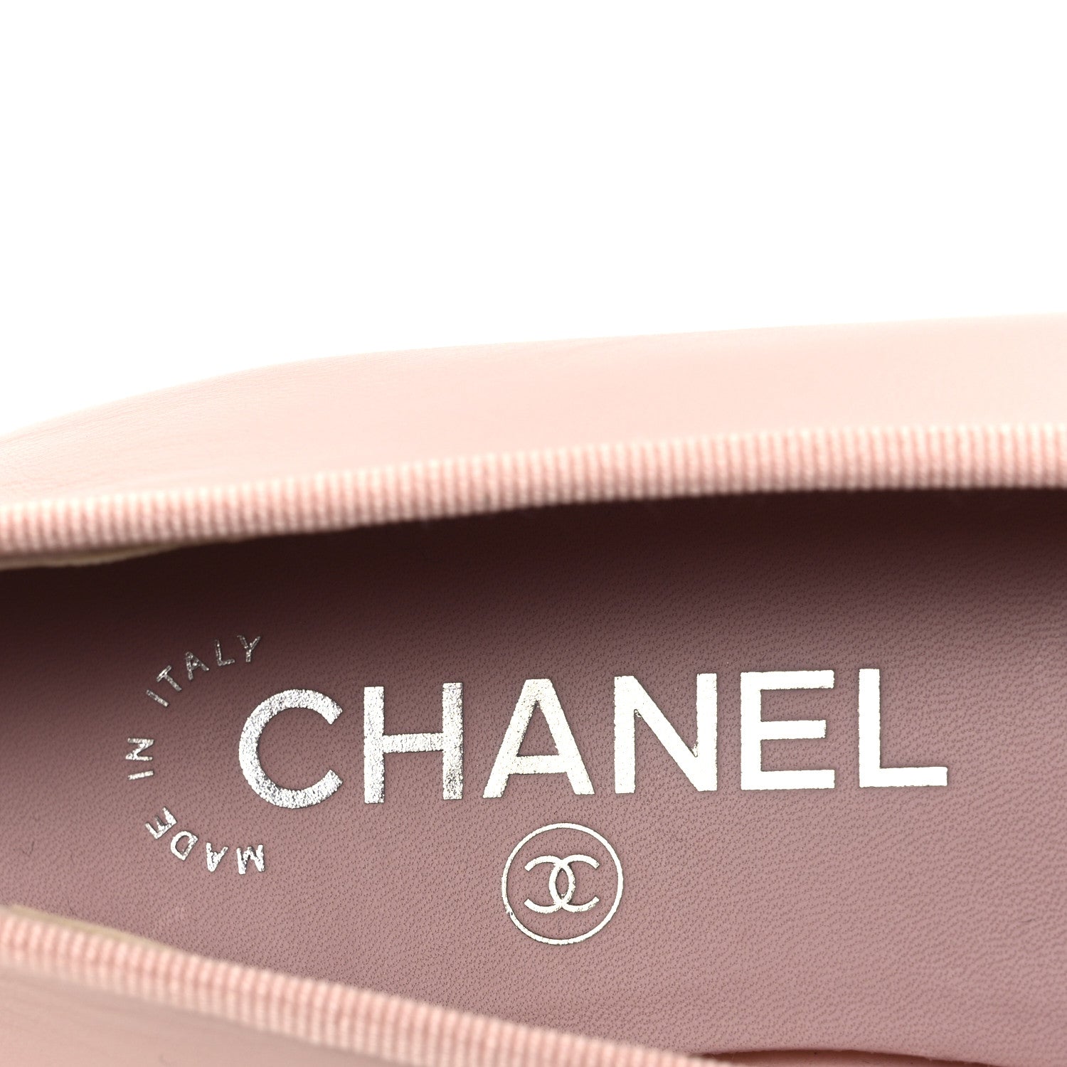 Chanel Lambskin Cap Toe CC Ballerina Flats 36.5 Light Pink Dark Pink 9 of 11