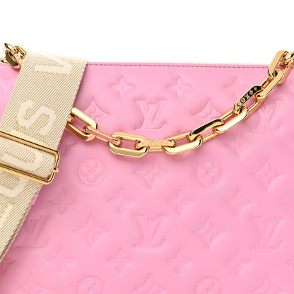 Louis Vuitton Lambskin Embossed Monogram Coussin PM  Rose Bonbon 7 of 10
