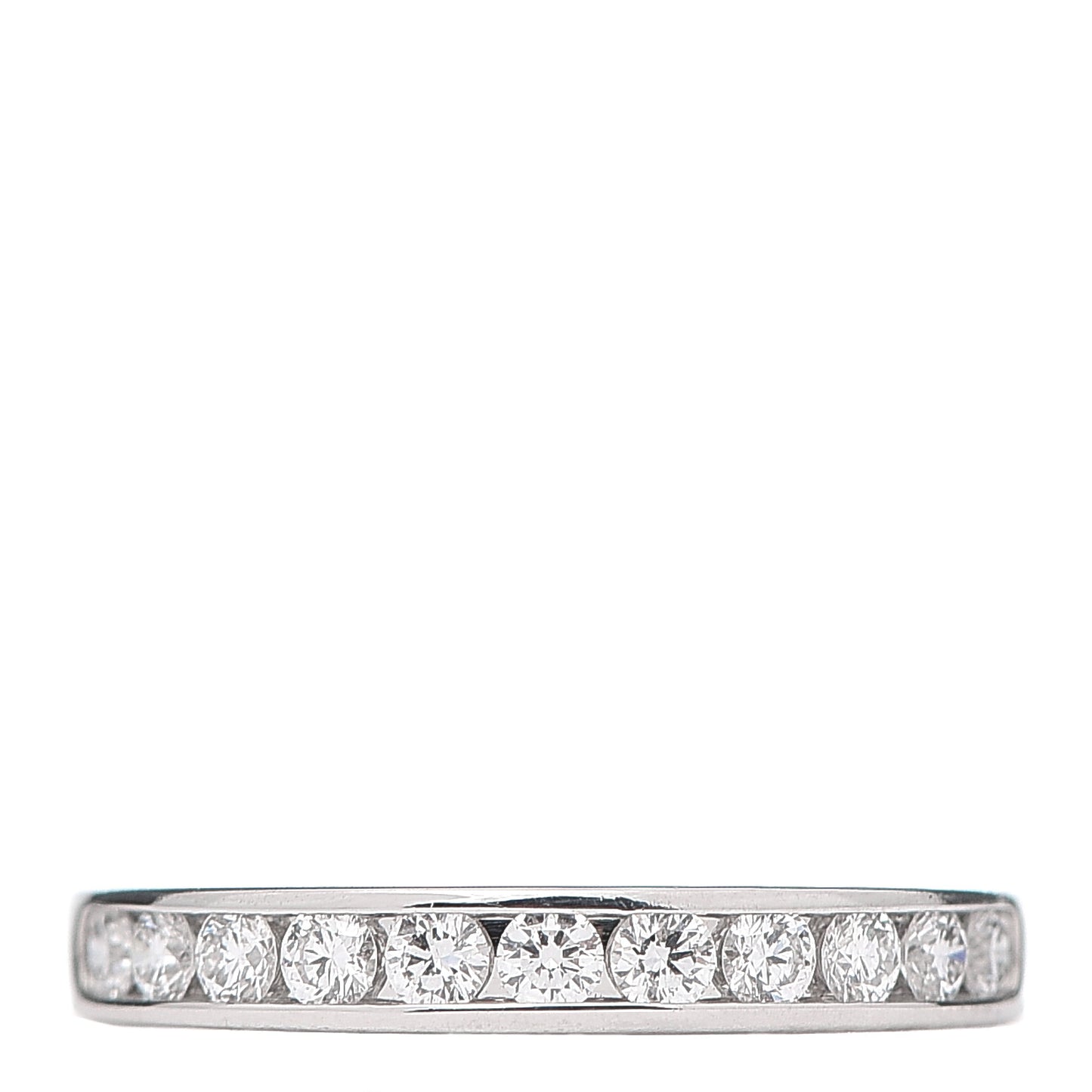 Platinum Diamond 3mm Half Circle Wedding Band Ring 48 4.5