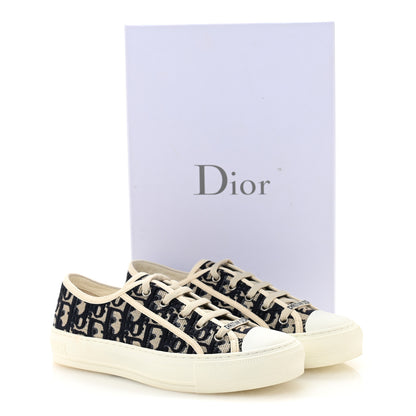 Christian Dior Canvas Oblique Walk'N'Dior Low Top Sneakers 38 Deep Blue 11 of 11
