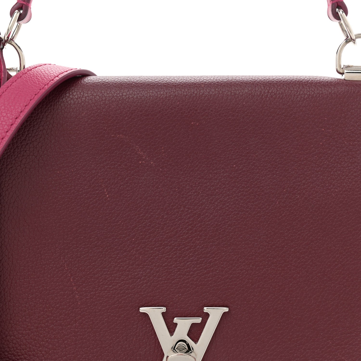Louis Vuitton Calfskin Lockme II Top Handle Grenat Dahlia 7 of 11