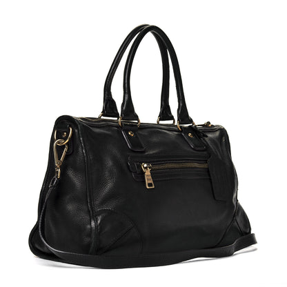 Prada Cervo Deerskin Shopping Satchel Black 2 of 10