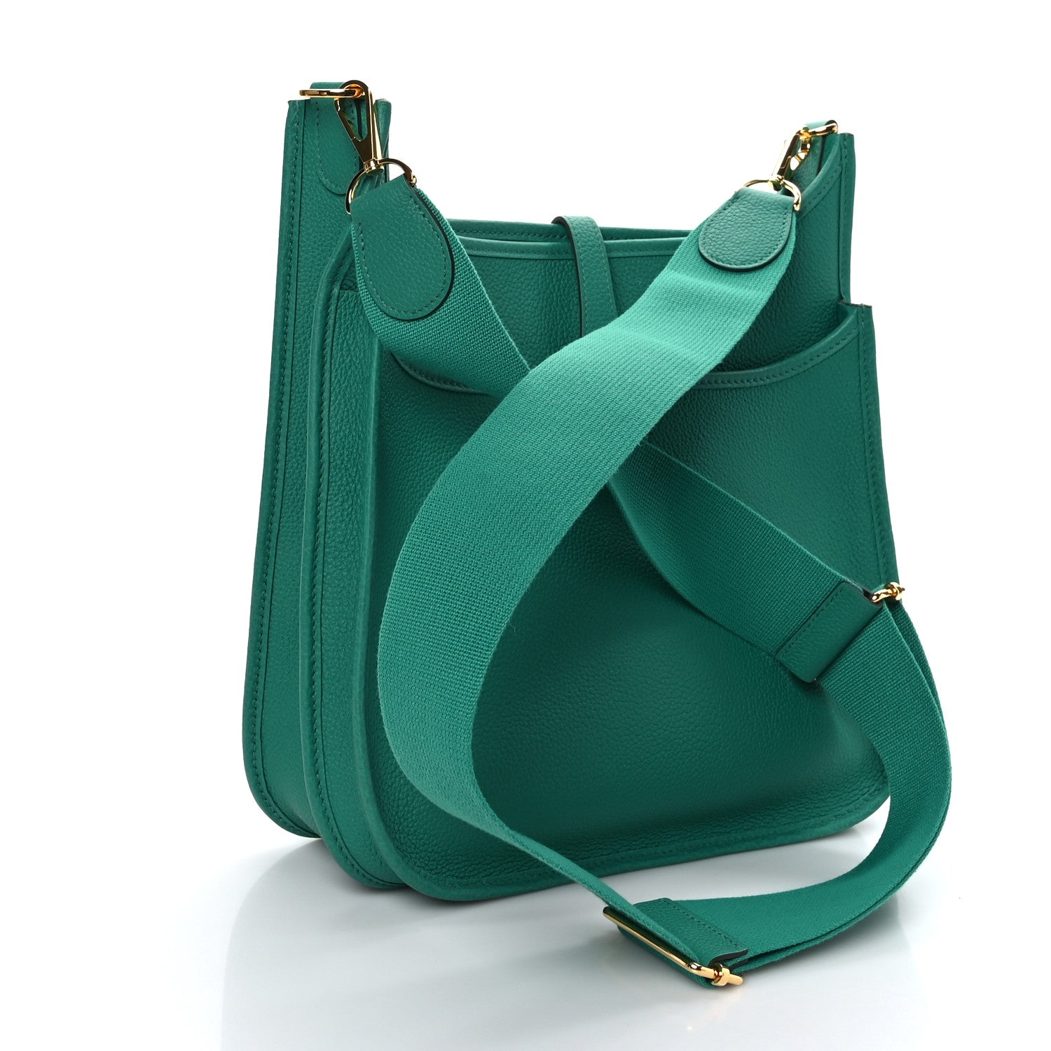 Hermes Taurillon Clemence Evelyne III PM Vert Jade 3 of 9