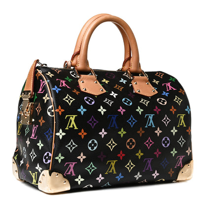 Louis Vuitton Monogram Multicolor Speedy 30 Black 3 of 15