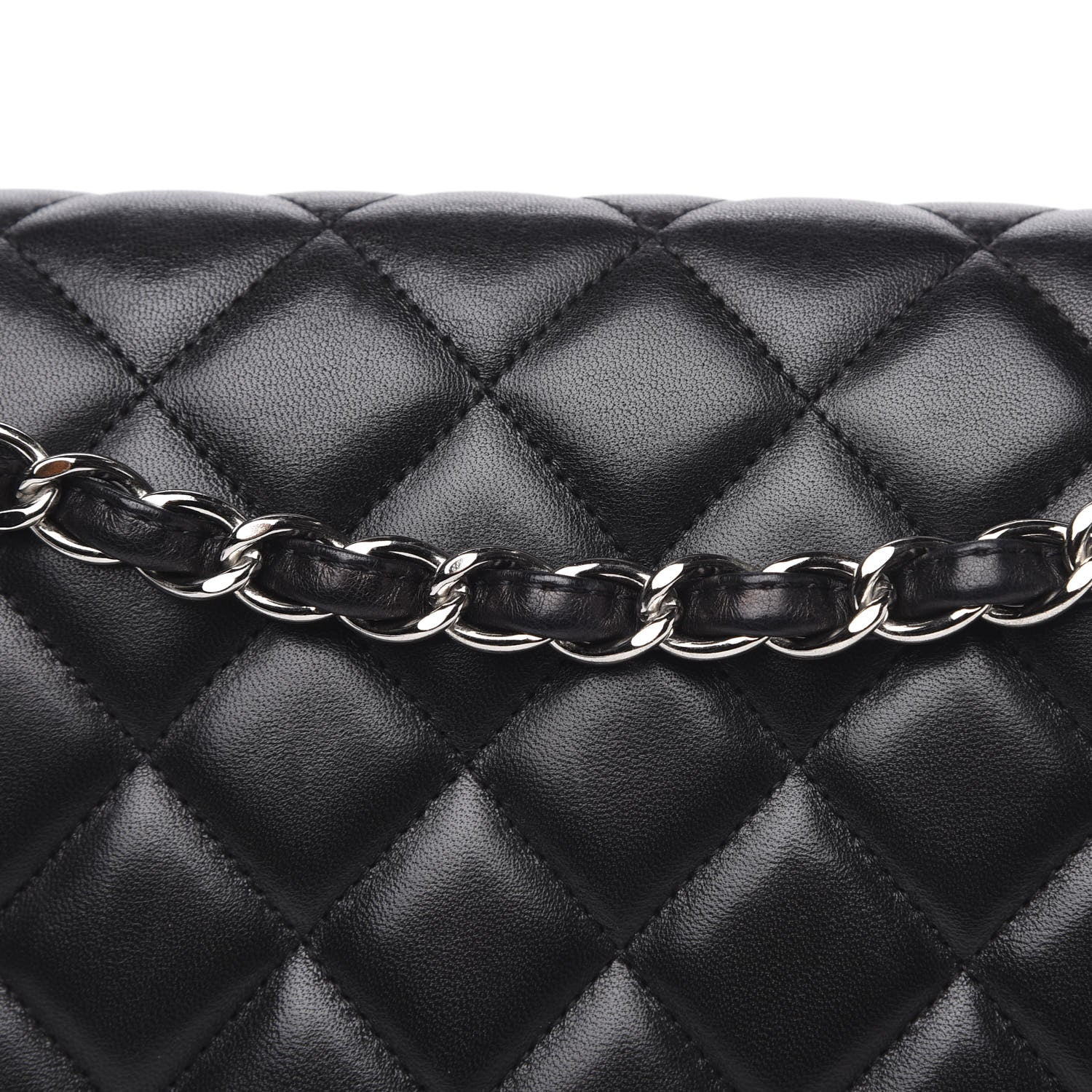 Chanel Lambskin Quilted Maxi Single Flap Black 15 of 16